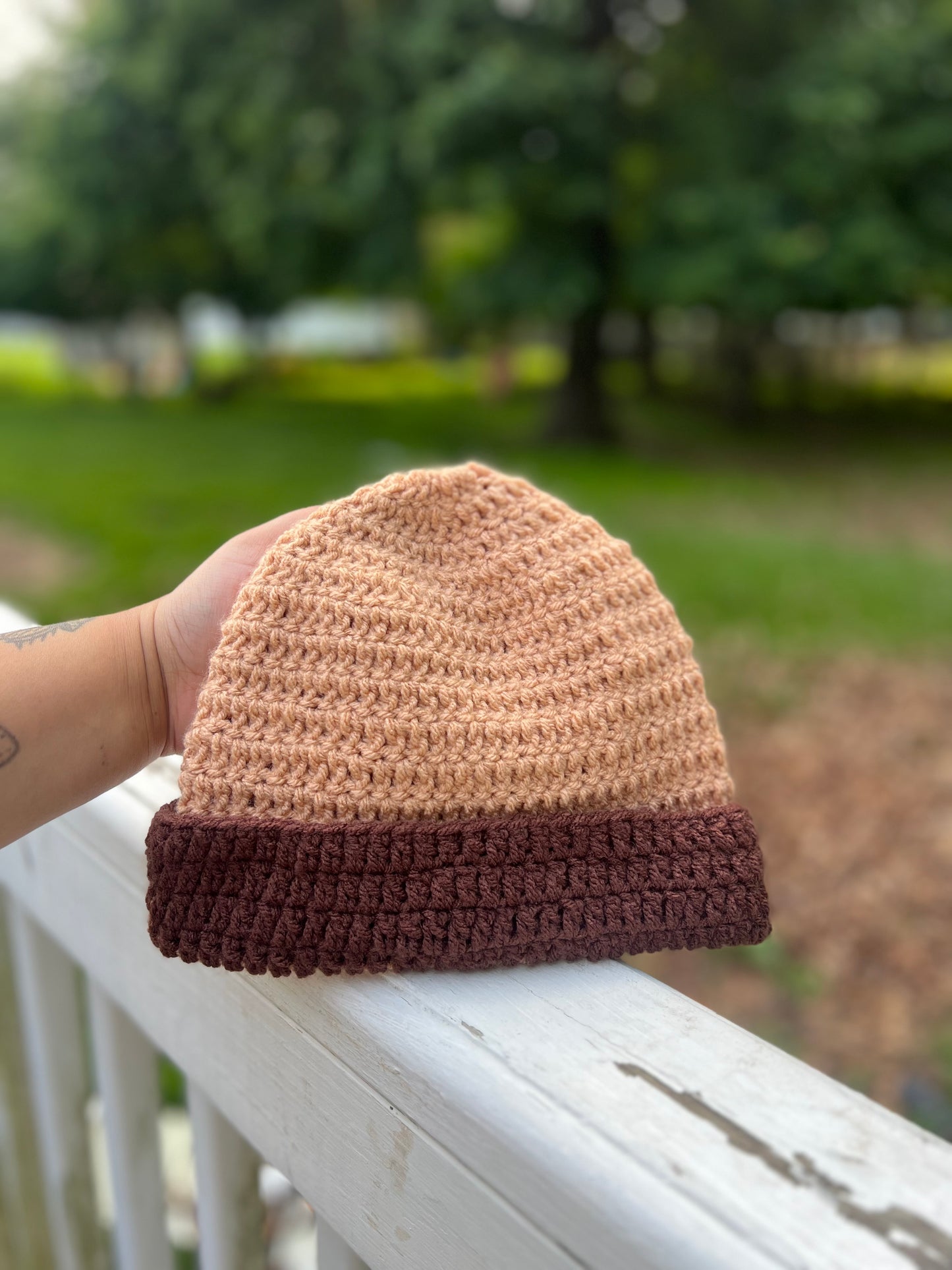 Brown beanie